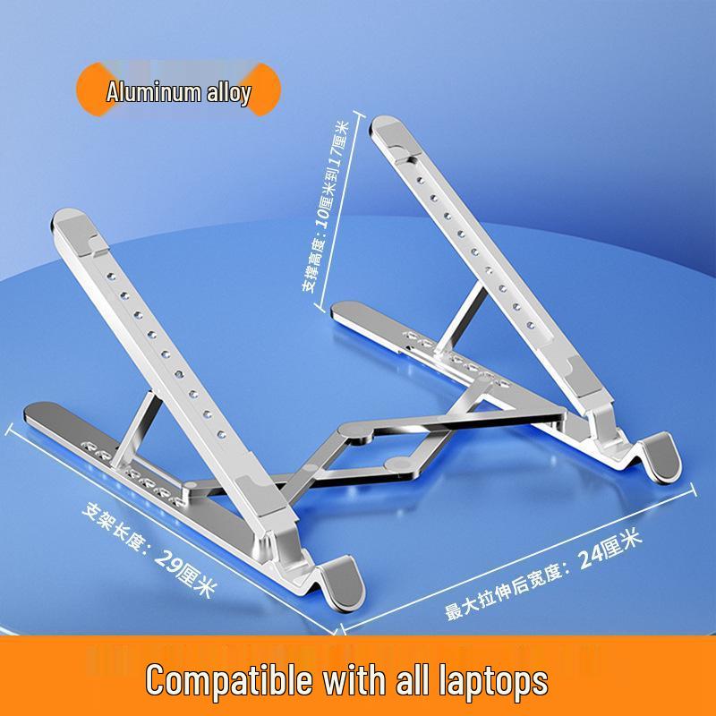 RGB Алюминиевая подставка-кулер для ноутбука: Бесшумный, Портативный и Складной