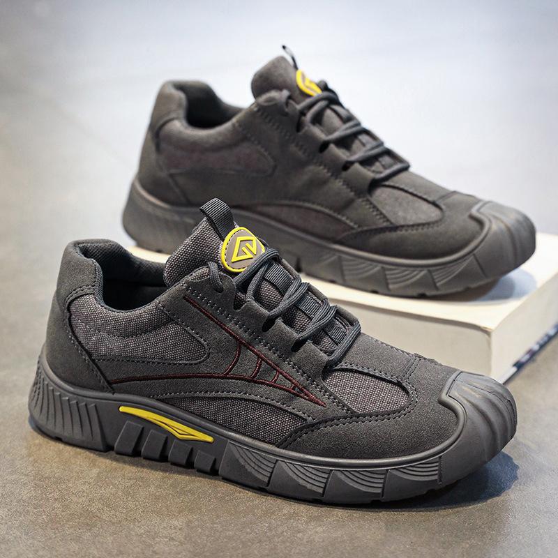 Осень новые уличные удобные износостойкие туфли низкие повседневные мужские туфли модные повседневные мужские туфли для рабочей страховки