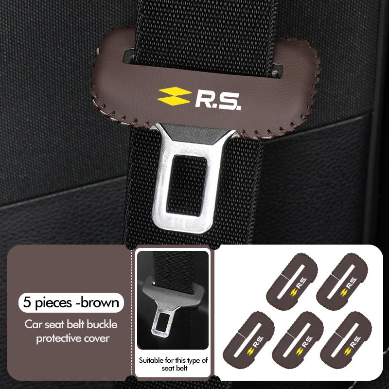 Universal Car Seat Belt Clip Anti-Scratch Buckle Protector Cover For Renault Clio Arkana Captur Twingo Talisman RS Logan Duster RR8