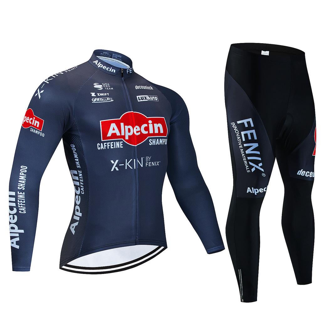 2026 Alpecin Deceuninck Нидерланды Велосипедный Комплект Джерси с Длинным Рукавом Одежда Ван дер Поэля Велосипед Термокуртка Костюм Брюки Велосипедные Штаны с Подтяжками MTB
