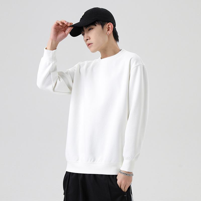 Men Spring and Autumn Basecoat Long Sleeve T-shirt Men Sweater Men Long Sleeve T-shirt Fashion Autumn Clothing White Men Top