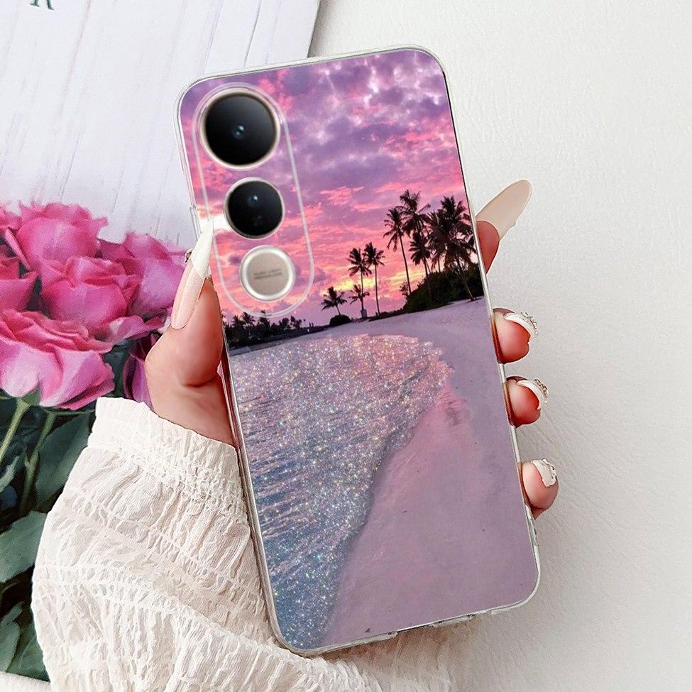 For Vivo V50 Lite 5G Case Clear Fashion Luxury Cute Cartoon Cat Cool Soft TPU Bumper Cover For Vivo V50Lite 5G Phone Case Funda