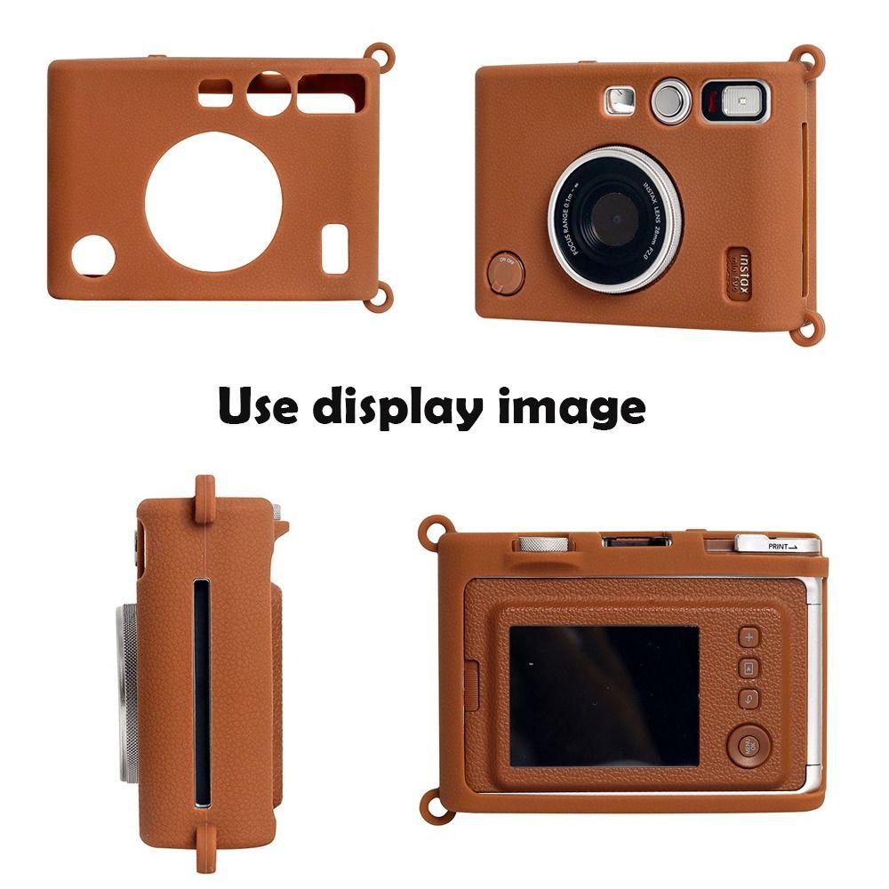 Однотонная силиконовая защитная крышка для мгновенной камеры Fujifilm Instax Mini EVO, чехол, аксессуары, мягкая оболочка, кожаный протектор