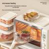 Microwaveable Food Storage Container: Vegetable & Fruit Preserver, Freezer Layer, Meat Organizer Box.