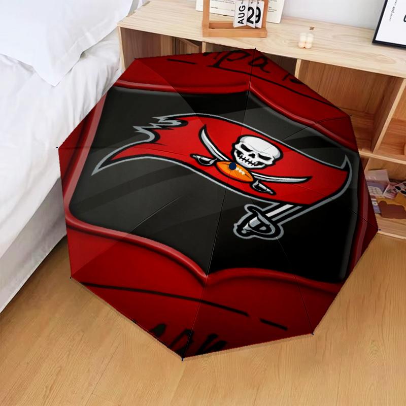 Зонт с логотипом Tampa Bay Buccaneers Складной зонт, автоматический зонт 8 спиц для путешествий, кемпинга Подарок на Хэллоуин, Рождество