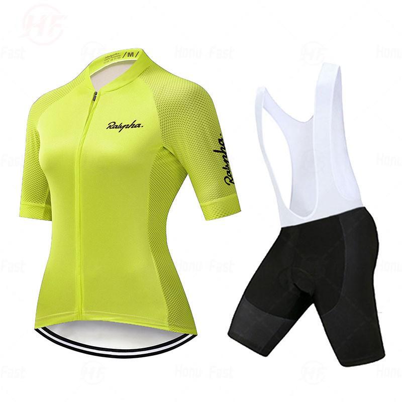 Womens Cycling Jersey Set Quick-Dry Breathable Short Sleeve Bike Apparel Sportswear