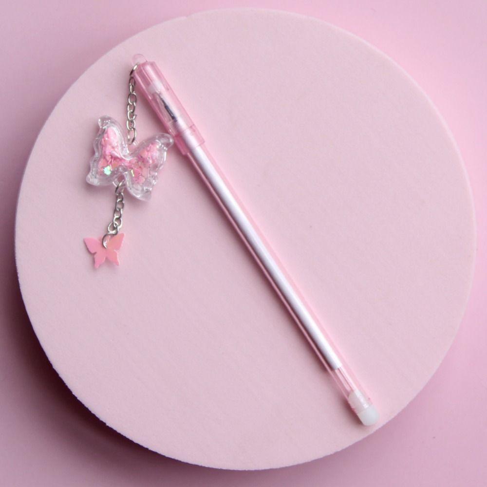 Подвеска-бабочка Ручка для подписи Быстросохнущая шариковая ручка Мультяшные нейтральные гелевые ручки Канцелярские принадлежности