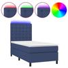 Maison Exclusive - Sommier à lattes de lit avec matelas et LED Bleu 90x200cm Tissu