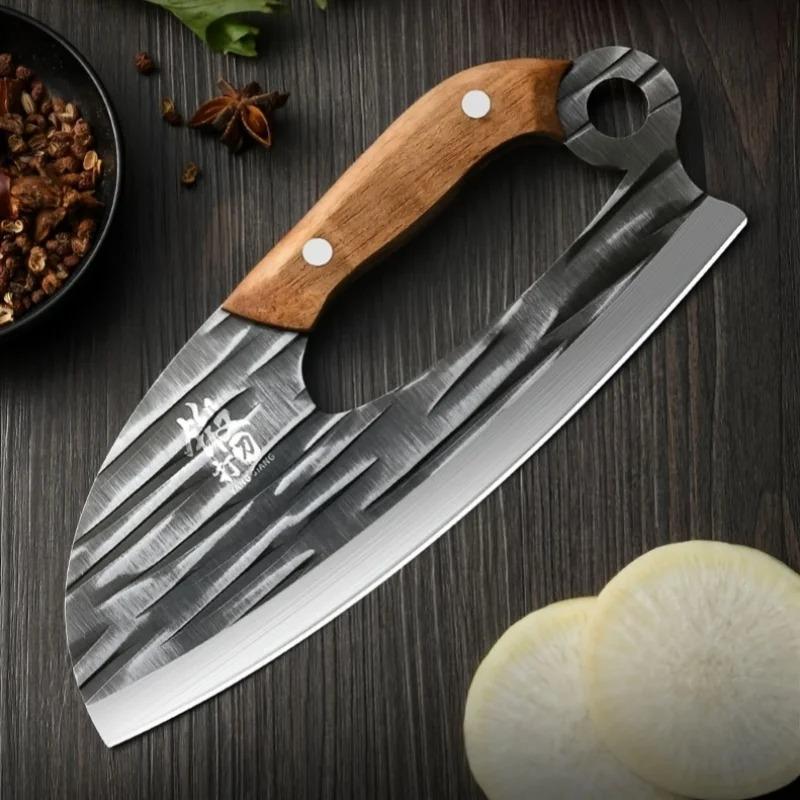 Кованый вручную тесак для мяса Супер острый кухонный Женский экономящий силы тесак для мяса Новый набор семейных ножей кухонный нож