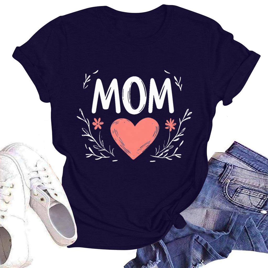 Женская повседневная футболка с круглым вырезом и коротким рукавом