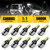 AUXITO 10x T10 W5W Светодиодная Супер Яркая 6000K Автомобильная Салонная Лампа Багажник Плафон Лампа для Чтения Карты для ix20 Hyundai i30 Tuscon Accent Крыша