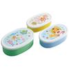 Lunch Boxes, Sealable Storage Containers, Made In Japan (Large 400ml, Medium 280ml, Small 180ml), Set of 3, Ag+ Antibacterial, Shimajiro Design