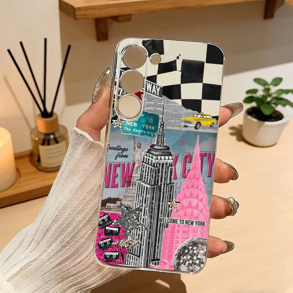 Lovely City N-New Y-York Phone Case For Samsung Galaxy A71,A70,A52,A51,A40,A30 Transparent Cover