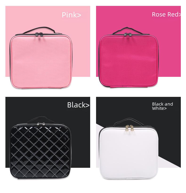Professional Portable Waterproof Cosmetic Bag with Multi-functional Storage and Partition for Makeup and Eyelash Tools