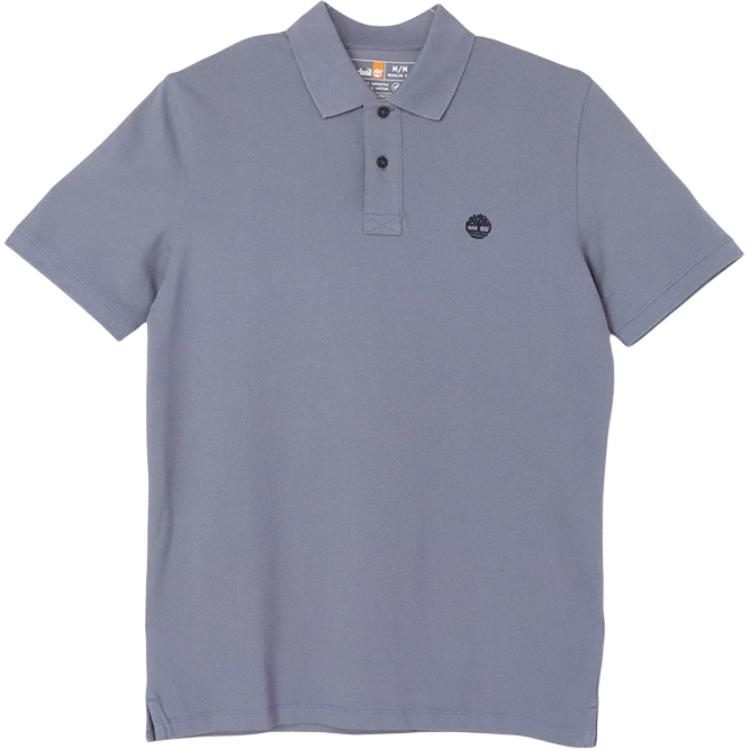 Timberland Однотонная повседневная рубашка-поло для мужчин, синяя A6943-073