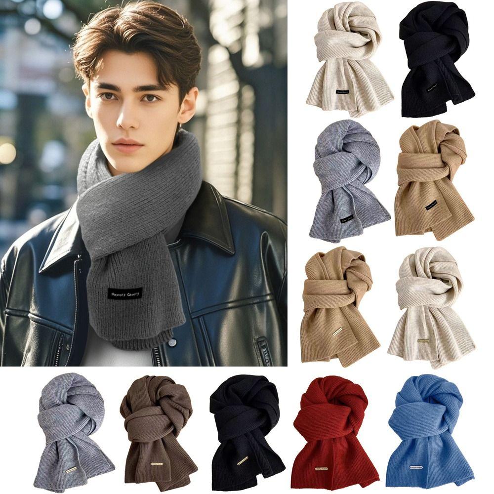 Woolen Cross Scarf Thicken Neck Scarf Winter Warm Knit Scarf Girls