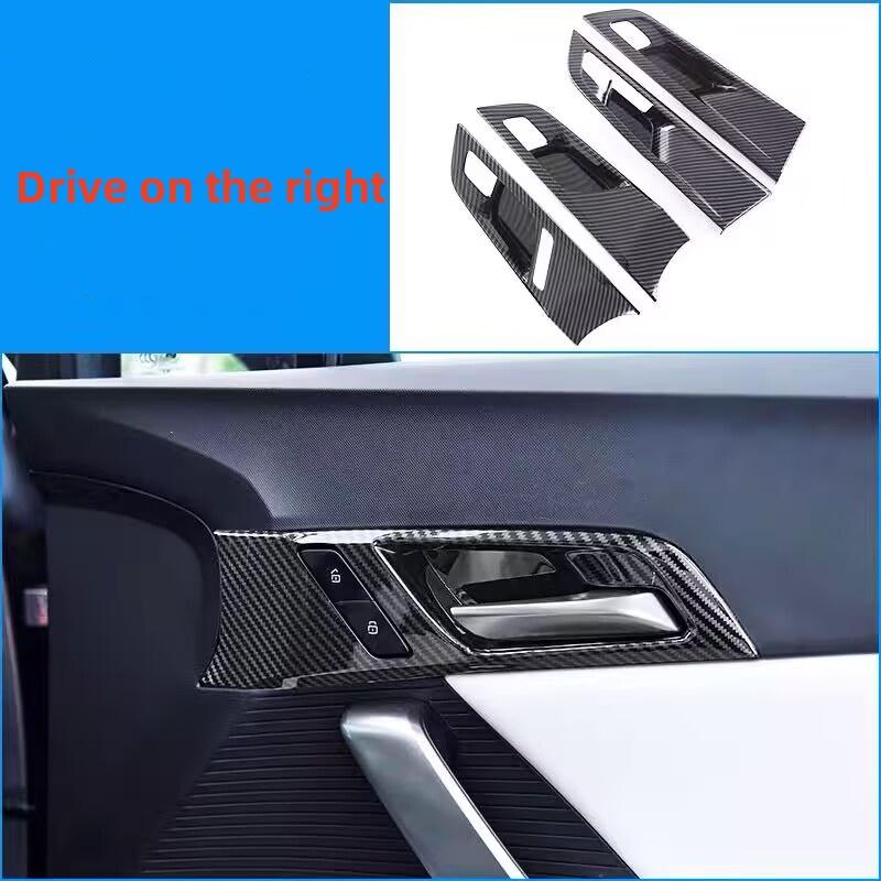 LHD/RHD Car Window Control Lift Panel Cover Sticker Carbon Fiber 4pcs for MG4 MG 4 EV Mulan 2023- 2024 Acc. hga6