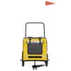 Bicycle Trailer for Dogs Yellow and Gray Oxford Fabric and Iron