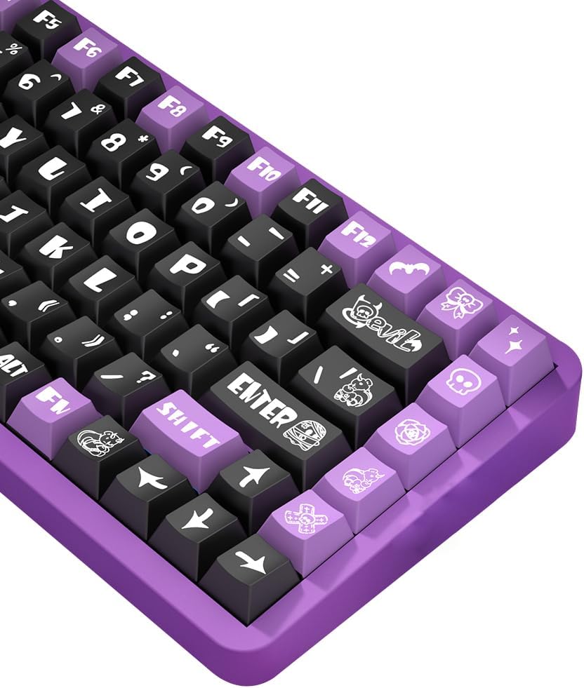 Тематические колпачки для клавиш 158 колпачков для клавиш из ПБТ. Набор специальных колпачков для клавиш MDA подходит для переключателей Cherry MX 61/87/104/108 и других механических клавиатур. (клубника)