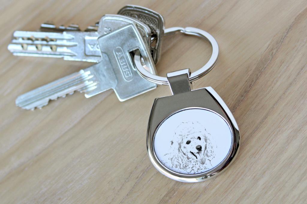 Poodle - Keychain with a Dog, Keychain with a Print, Personalized Pendant from the Art-Dog Brand
