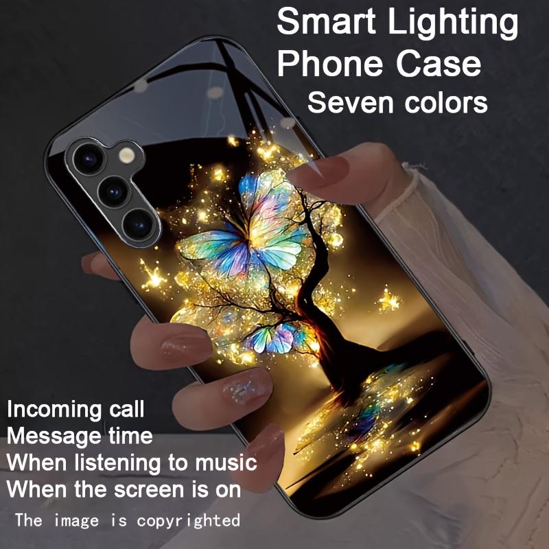 Светящийся цветной чехол для телефона для Xiaomi POCO X3 X4 X5 X6 X7 X7 Pro F6 F6 Pro F7 F5 F4 14T 13T Note 14 13 Pro 5G Светодиодный Funda