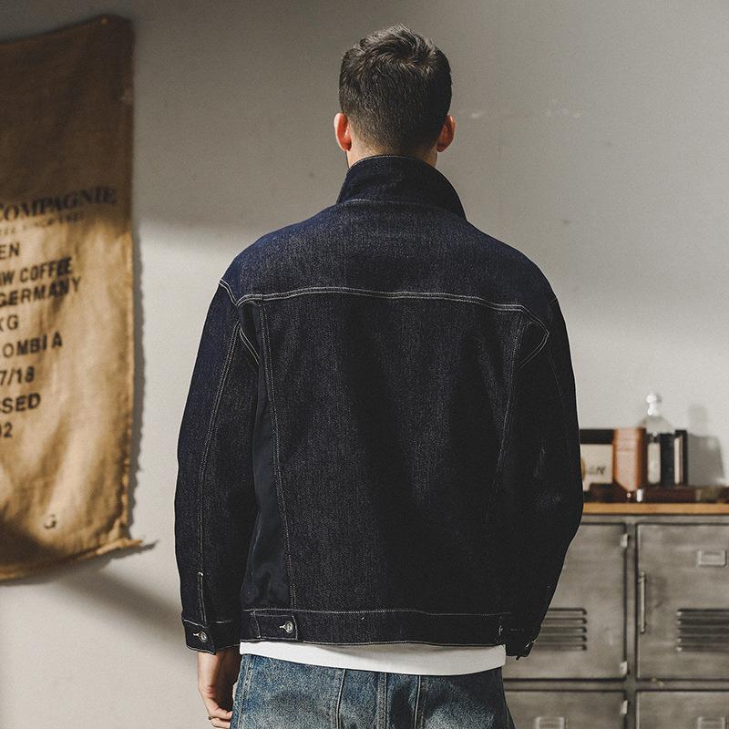 Jay Leno American Classic Active Dye Non-Fading Denim Jacket Men'S Loose Trend Handsome Tooling Jacket