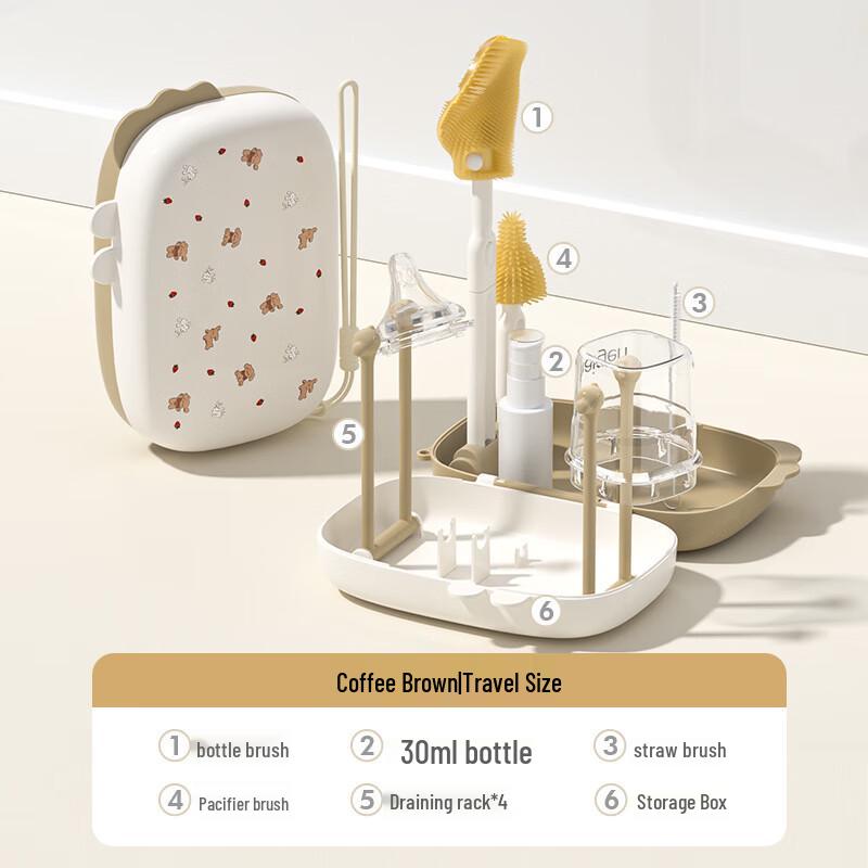 YOUKEBEI Портативный дорожный набор для чистки детских бутылочек