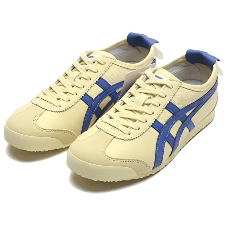 ONITSUKA TIGER Mexico 66 Коровья кожа Легкие Низкие Повседневная обувь Унисекс Бежевый Желтый 1183B771-750