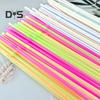 100 шт. гибкие пластиковые трубочки одноразовые питьевые трубочки разных цветов 21 см гибкие полосатые трубочки для сока для вечеринок и мероприятий