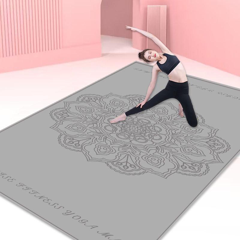 Бесшумный амортизирующий нескользящий коврик для йоги и танцев: Удлиненные и расширенные для мужчин и женщин, идеально подходят для фитнеса, прыжков и аэробики