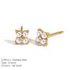 eManco Simple Minimalist Mini Flower Stud Earrings For Women Hypoallergenic 6MM Stainless Steel Piercing Earring Jewelry