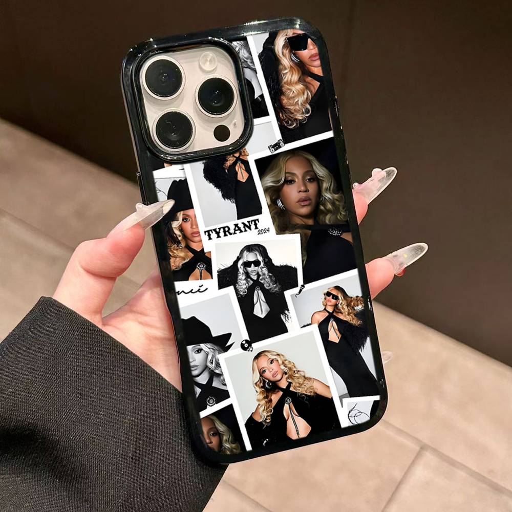 B-Beyonce Hot Singer PC+TPU Protective Phone Case For IPhone 17 16 Pro Max 15 Plus 14 13 12 11 Cover