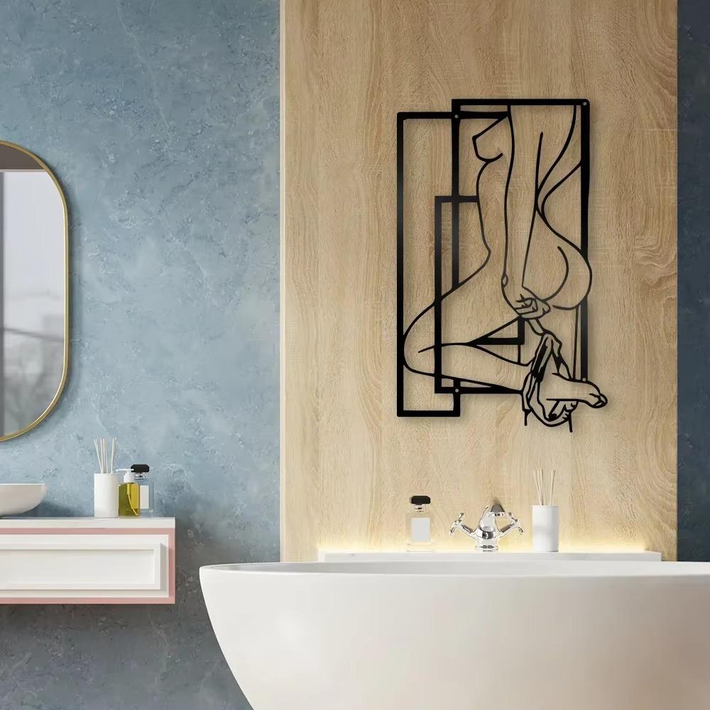 Сексуальная красота Металлическая настенная художественная вывеска для фермерского дома, подвесной декор, черная вырезанная табличка для домашнего офиса, гостиной, спальни, украшения