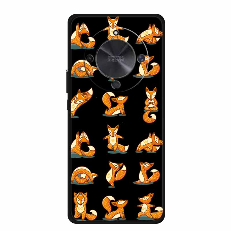 Coque For Honor X70 5G Case Cartoon Cat Funda Black Silicone Soft Back Cover For Honor X70 2025 Phone Case Cover X 70 HonorX70