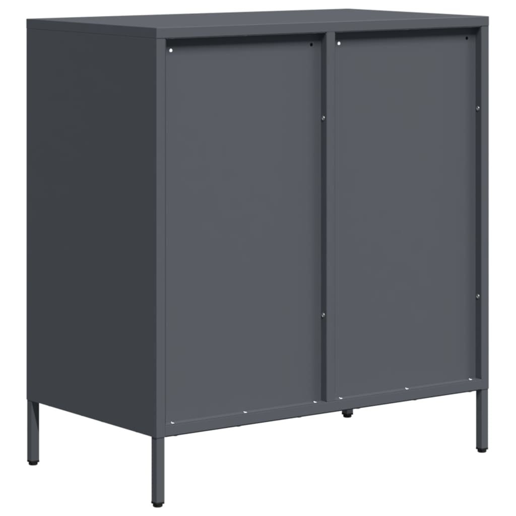 Vidaxl Szafka, Antracytowa, 68X39X73,5 Cm, Stal Walcowana Na Zimno