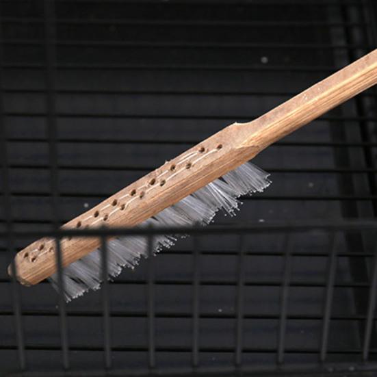 Щетка для птичьей клетки с длинной ручкой Деревянная щетка для чистки клетки для попугаев Товары для домашних животных Очиститель оборудования для птиц