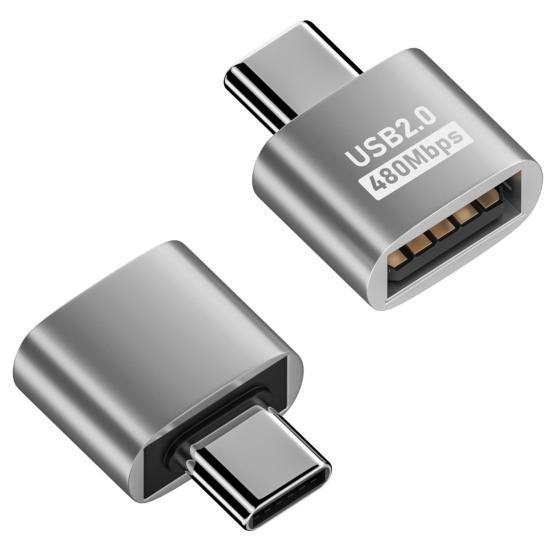 Адаптер для телефона Type-C на USB-A 2.0 480 Мбит/с Высокоскоростная передача данных Многофункциональный зарядный адаптер