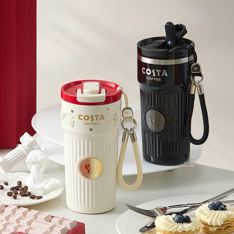 Термокружка для кофе COSTA JTL-2002K-H с двойной крышкой, 620 мл