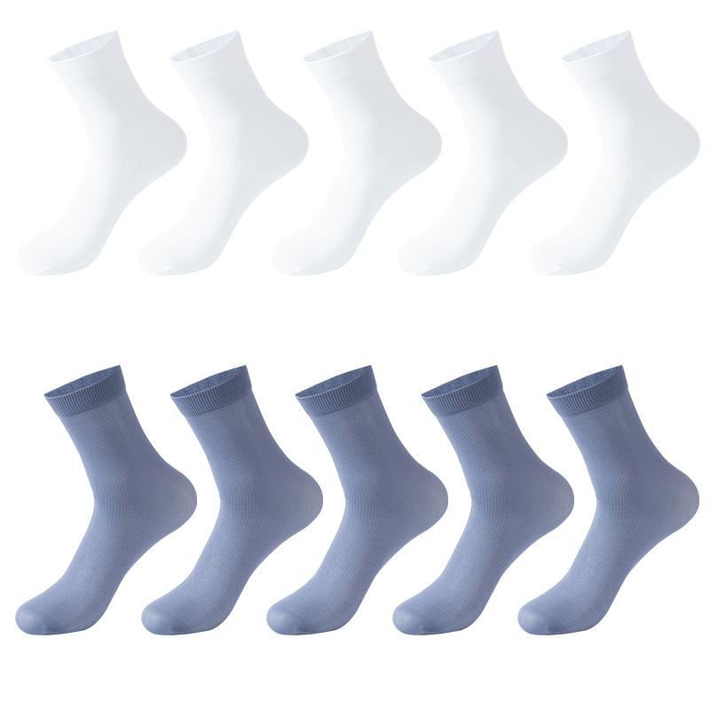 10 пар в упаковке мужские носки из ледяного шелка, летние тонкие крутые деловые мужские короткие дышащие носки с дезодорантом, размер 38-45