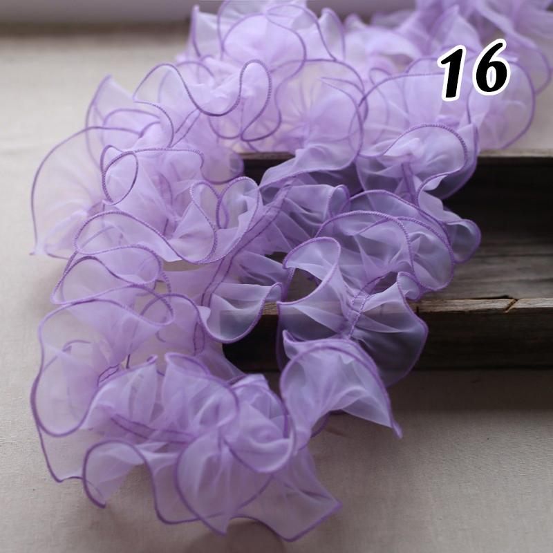 3M 10см Плиссированная кружевная отделка Юбка-пузырь Рюши Газовая кружевная лента Кружевная ткань Кружево для пачки Декор свадебного платья Аксессуары