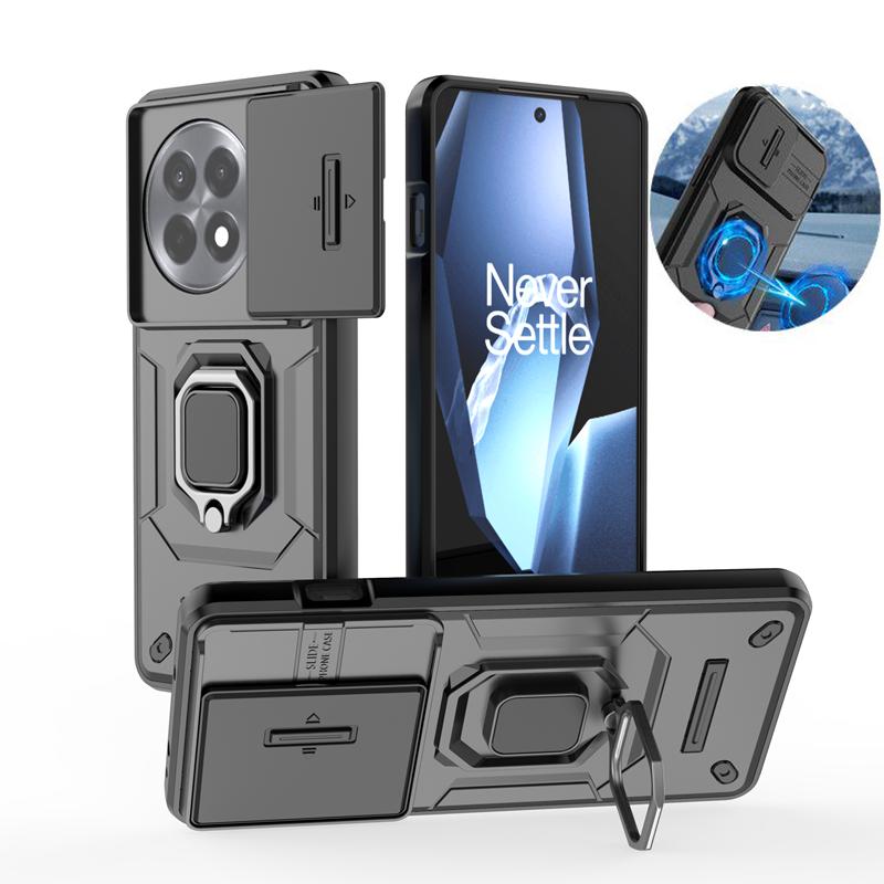 For Oneplus 13R Ace 5 Pro Case Shockproof Armor Slide Camera Funda For One Plus 1+ Ace5 Oneplus13R Magnetic Holder Ring Cover