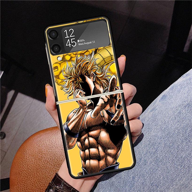 JoJo Adventure Dio Diego Brando Phone Case For Samsung Z Flip 7 6 5 4 3 Galaxy ZFlip7 ZFlip6 ZFlip5 ZFlip4 ZFlip3 5G Print Cover