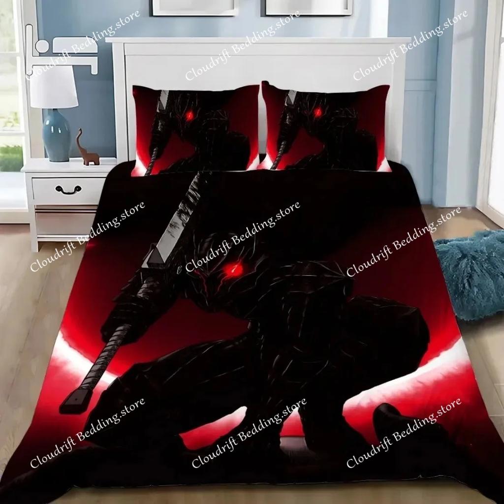 Anime Berserk Bedding Set Berserk Duvet Cover Pillowcase Adult Boy Girl Bedroom Decoration Single Double Large Size