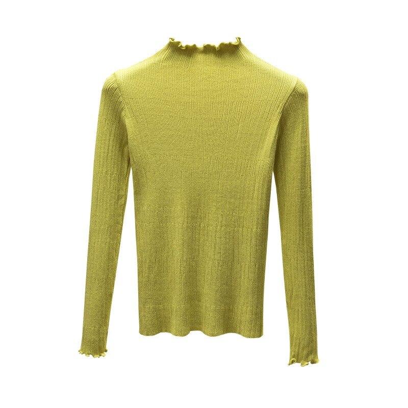 Осень 2023, женский вязаный свитер, модные зимние тонкие пуловеры, свитера с длинным рукавом, вязаный топ, женский 28728