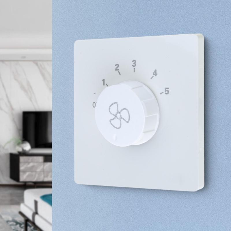 Elegant Wall Ceiling Fan Speed Regulator 5 Gear Adjustable Fan Speed Controller Switching 86 Type Enjoy Easily Operate