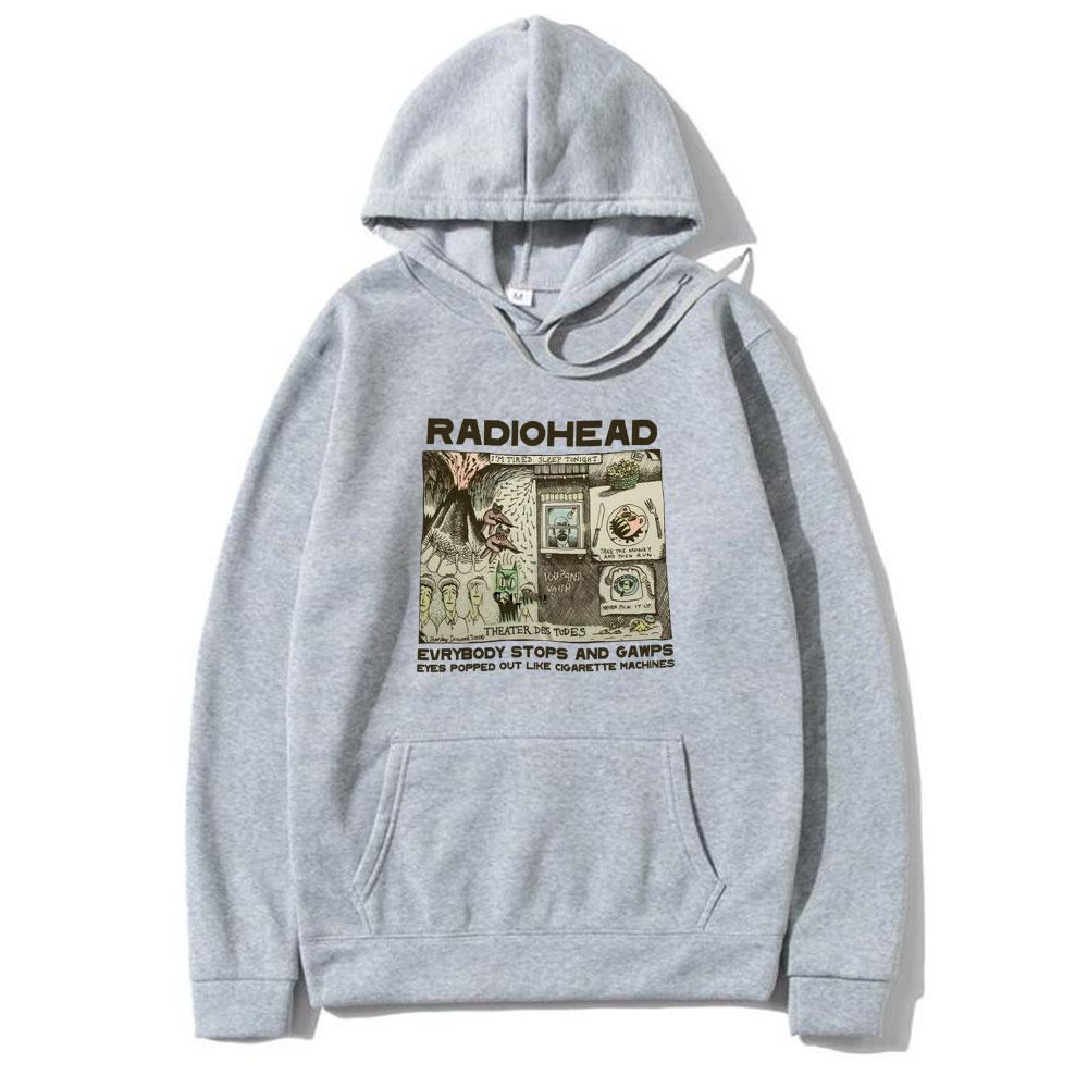 Radiohead 2000 Hip Hop Rock Band Hoodie Sweatshirt Music Album Print Hoodies Tops Men Women Punk Fan Gift Sweatshirts Streetwear
