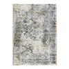 Graphic Living Room Rug Worn Effect Grey Gold 120x170