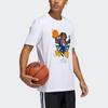 adidas Мужская баскетбольная футболка с короткими рукавами X Lego Donovan Mitchell, белая HA7057