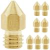 1piece 0.2 / 0.3 / 0.4 / 0.5 / 0.6 / 0.8 / 1mm 3D Printers Brass Nozzle Fit for Creality CR-10 / Ender 3 5, MK8 Extruder Nozzles