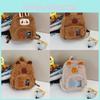 Labubu Capybara Soft Plush Backpack With Zipper Closure For Students And Casual Outings